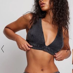NA-KD Fashion Denim Bralette *NWT*
